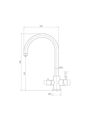 Смеситель Барьер Safe-02Sn С Подключением К Фильтру 4 для очистки воды