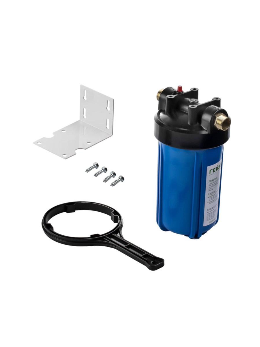 Корпус Гейзер Bb10 С Металлическими Ниппелями 1 1 для очистки воды