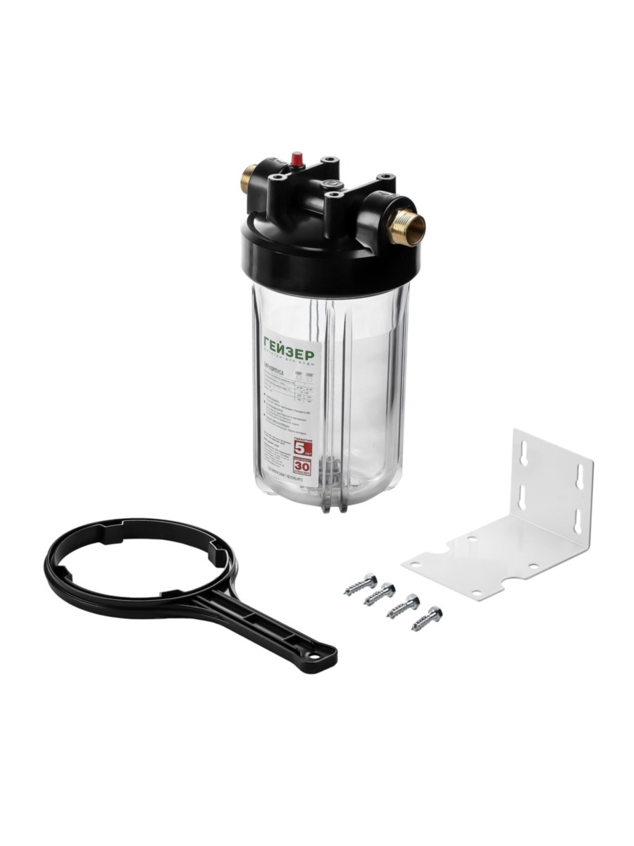 Прозрачный Корпус Гейзер Bb10 С Металлическими Ниппелями 1 1 для очистки воды