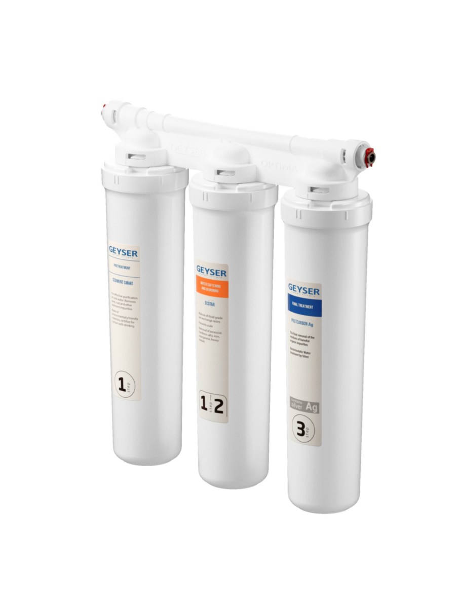 Проточный Питьевой Фильтр Гейзер Оптима Старт 2 для очистки воды