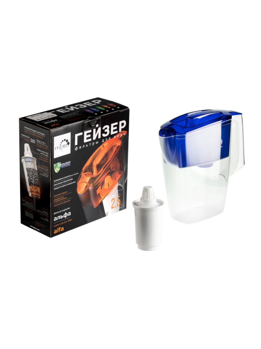 Фильтр-Кувшин Гейзер Альфа Синего Цвета 2 для очистки воды