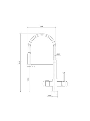 Смеситель Барьер Dual-03Fsаss С Подключением К Фильтру 5 для очистки воды