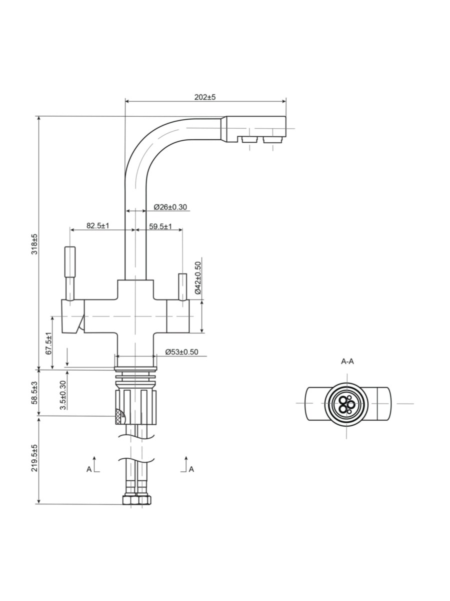 Смеситель Гейзер Гейзер Lux С Подключением К Фильтру 1 для очистки воды