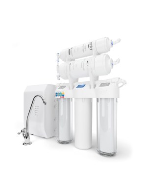 Система обратного осмоса Prio Новая Вода Praktic Osmos Stream OUD600 применяется для эффективной очистки воды, удаляет вредные примеси и делает воду безопасной для питья.