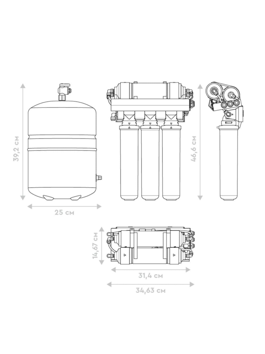 Фильтр Для Воды Барьер Waterfort Осмо С Обратным Осмосом 6 для очистки воды