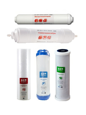 Комплект фильтров для систем Raifil, 5 ступеней с быстросъемной мембраной - купить в Водолей