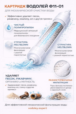 «Водолей Ф11-01» - фильтр для механической очистки воды.